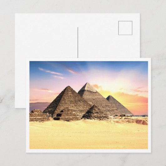 Ägyptische Pyramidenlandschaft Postkarte (Vorne/Hinten)