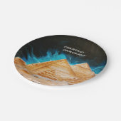 Ägyptische Pyramidenstil-Teller Pappteller (Schrägansicht)