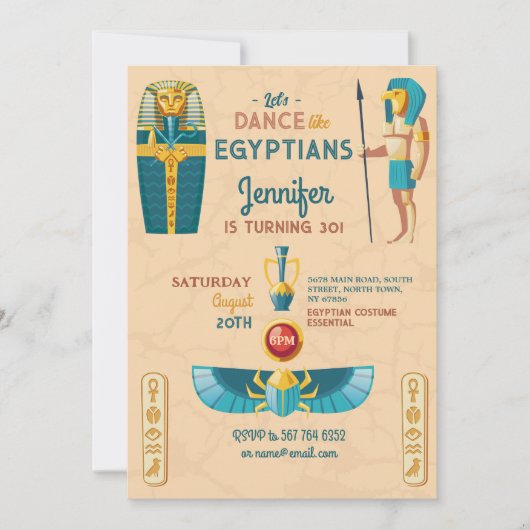 Ägyptische Pyramids Birthday Pharaohs Einladung (Vorderseite)