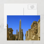 Ägyptische Ruins Karnack Postkarte (Vorne/Hinten)