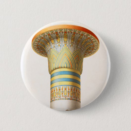 Ägyptische Säule der Hypostyle-Halle von Karnak Button (Vorderseite)