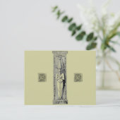 Ägyptische Säule Postkarte (Stehend Vorderseite)