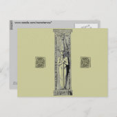 Ägyptische Säule Postkarte (Vorne/Hinten)