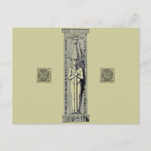 Ägyptische Säule Postkarte (Vorderseite)