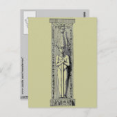Ägyptische Säule Postkarte (Vorne/Hinten)
