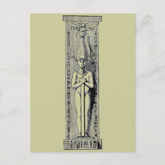 Ägyptische Säule Postkarte (Vorderseite)