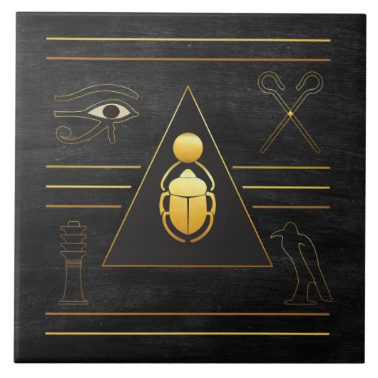 Ägyptische Scarab Keramik Tile Fliese (Vorderseite)