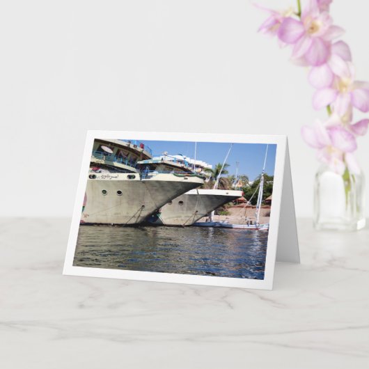 Ägyptische Schiffe am Nil, Luxor Karte (Orchidee)