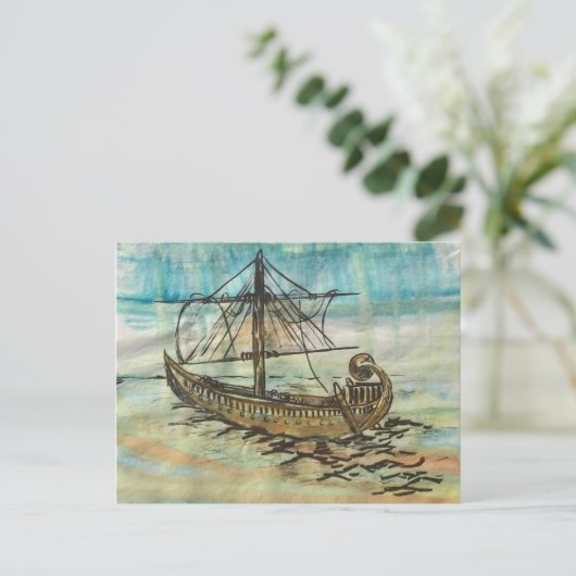 Ägyptische Schiffskarte Postkarte (Stehend Vorderseite)