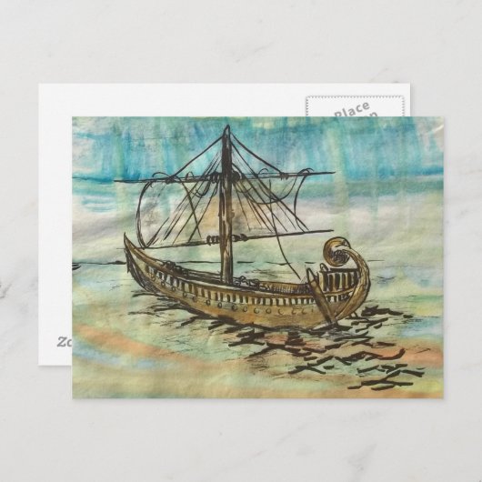 Ägyptische Schiffskarte Postkarte (Vorne/Hinten)