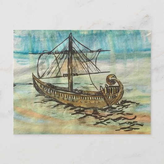 Ägyptische Schiffskarte Postkarte (Vorderseite)