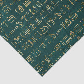 Ägyptische Schriftzeichen für grüne und goldene äg Seidenpapier (Ausschnitt)