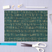 Ägyptische Schriftzeichen für grüne und goldene äg Seidenpapier (Handwerk)