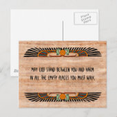 Ägyptische Segen-Postkarte (monotheistisch) Postkarte (Vorne/Hinten)