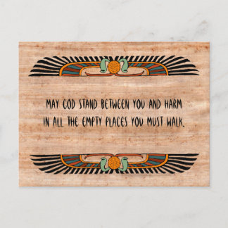 Ägyptische Segen-Postkarte (monotheistisch) Postkarte