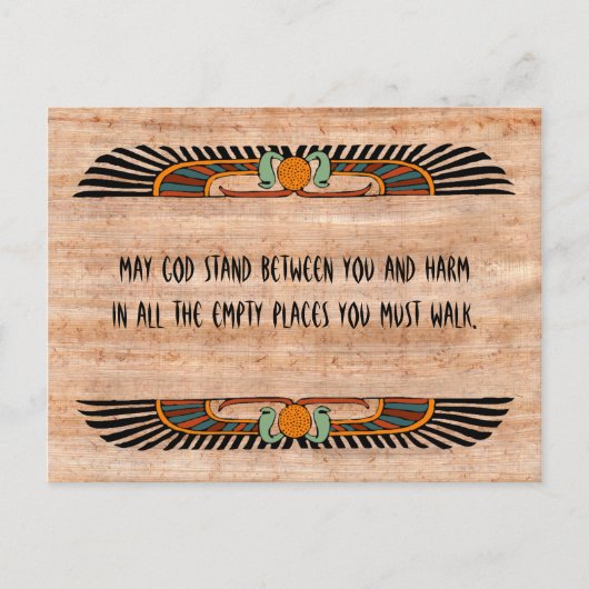 Ägyptische Segen-Postkarte (monotheistisch) Postkarte (Vorderseite)