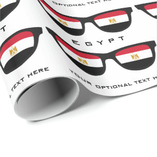 Ägyptische Shades-Umrandung für Text und Farbe Geschenkpapier