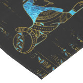 Ägyptische Sphinx auf blauem Kristall der Kurzer Tischläufer (Ecke)