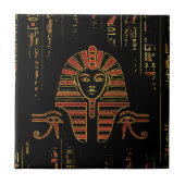 Ägyptische Sphinx auf Hieroglyphenrotkristall Fliese (Vorderseite)
