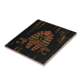 Ägyptische Sphinx auf Hieroglyphenrotkristall Fliese (Seite)