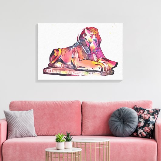 Ägyptische Sphinx Leinwanddruck (Insitu (Wohnzimmer))