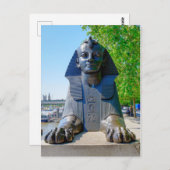 Ägyptische Sphinx, London UK Postcard Postkarte (Vorne/Hinten)