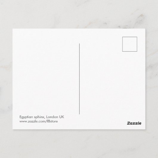 Ägyptische Sphinx, London UK Postcard Postkarte (Rückseite)