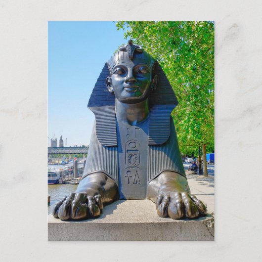 Ägyptische Sphinx, London UK Postcard Postkarte (Vorderseite)