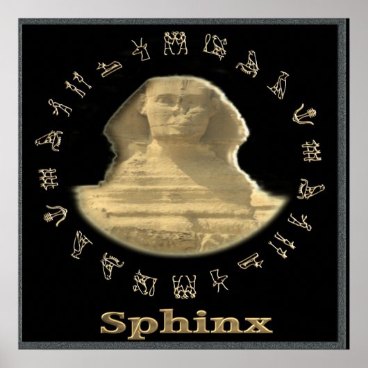Ägyptische Sphinx Poster (Vorne)