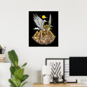 Ägyptische Sphinx-Pyramiden Poster (Heimbüro)