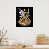 Ägyptische Sphinx-Pyramiden Poster (Küche)