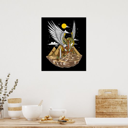 Ägyptische Sphinx-Pyramiden Poster (Küche)