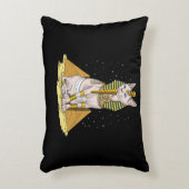 Ägyptische Sphynx Cat Bastet Antike Göttin Dekokissen (Vorderseite(Vertikal))