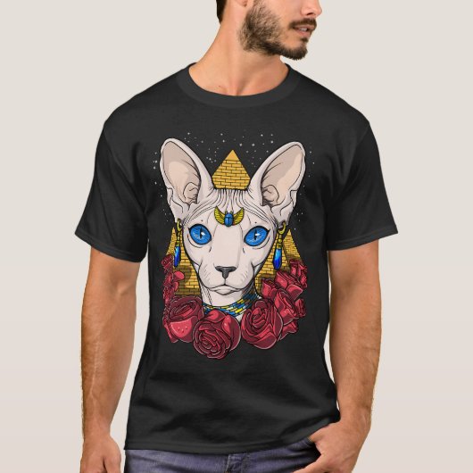 Ägyptische Sphynx-Katze T-Shirt (Vorderseite)