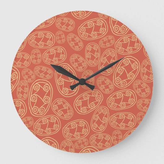 Ägyptische Stammesschilde an der Roten Mauer Große Wanduhr (Vorderseite)