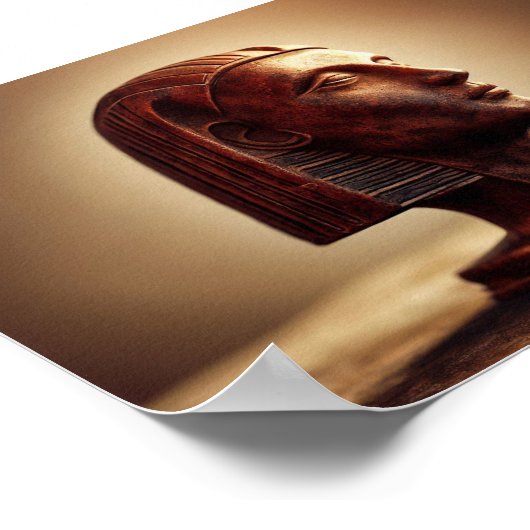 Ägyptische Statue einer Göttin Poster (Ecke)