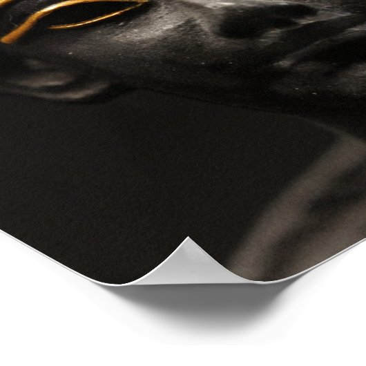 Ägyptische Statue Osiris Poster (Ecke)