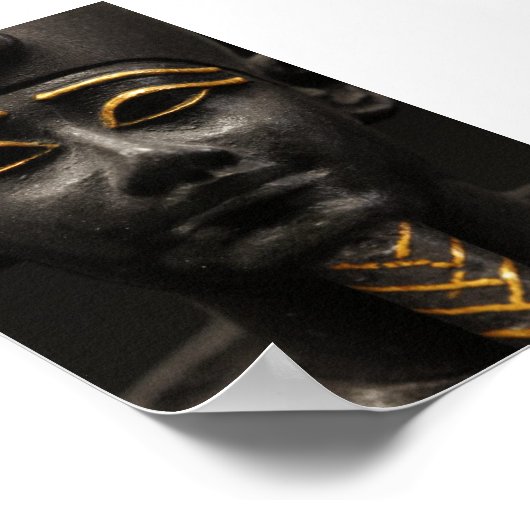 Ägyptische Statue Osiris Poster (Ecke)