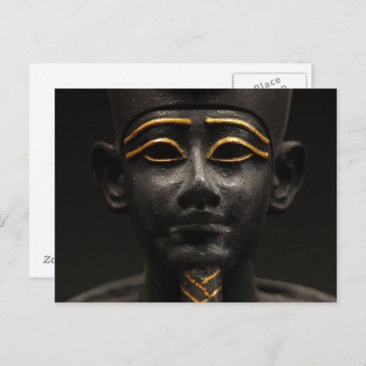 Ägyptische Statue Osiris Postkarte (Vorne/Hinten)