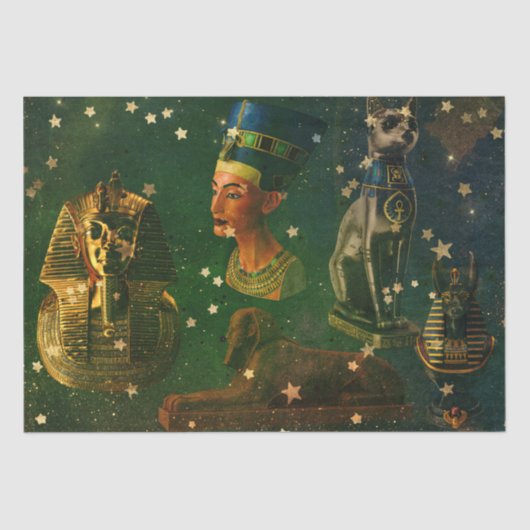 ägyptische Statuette Seidenpapier (Vorderseite)