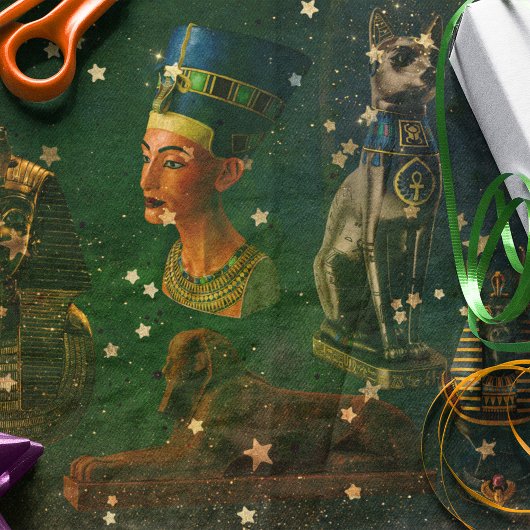 ägyptische Statuette Seidenpapier