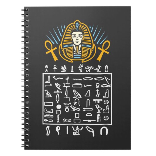 Ägyptische Symbole Hieroglyphisch Ägypten Pharao H Notizblock (Vorderseite)