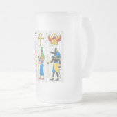 Ägyptische Symbole Mattglas Bierglas (VorderseiteRechts)