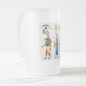 Ägyptische Symbole Mattglas Bierglas (Vorderseite Links)