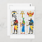 Ägyptische Symbole Postkarte (Vorne/Hinten)
