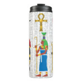 Ägyptische Symbole Thermosbecher (Vorderseite)