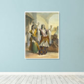 Ägyptische Tanzmädchen Darstellend Ghawazi bei R Leinwanddruck (Insitu (Holzboden))