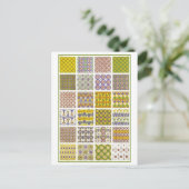 Ägyptische Textil- und Fliesendesigns Vintag Postkarte (Stehend Vorderseite)