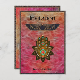 Ägyptische Themed-Party Einladung-Flachkarte