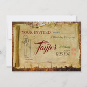 Ägyptische Themed-Party Einladung-Flachkarte (Rückseite)